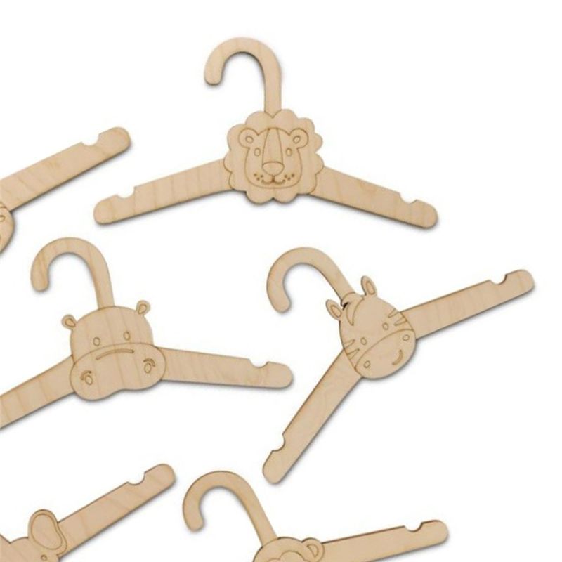 ABVT-20PCS Cute Wooden Clothes - Baby Clothing Hanging Rack recension och pris