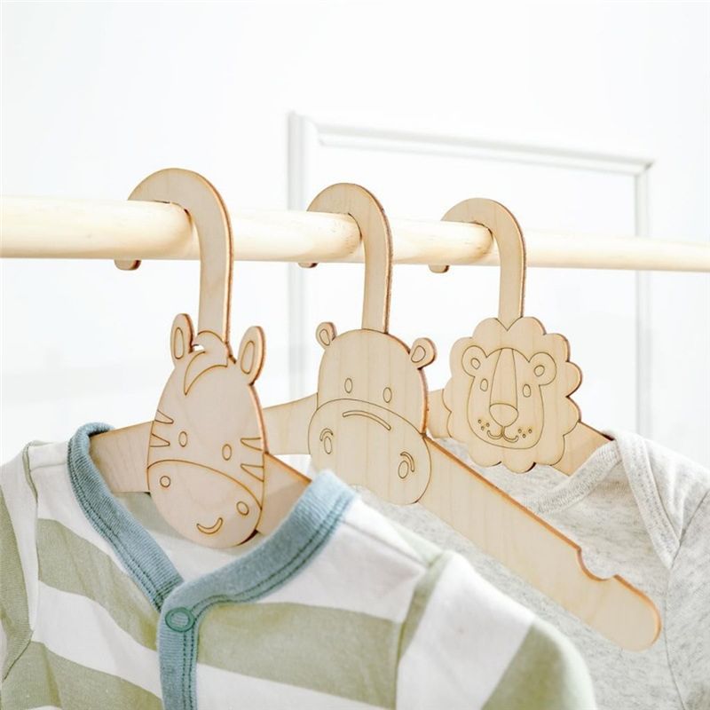 ABVT-20PCS Cute Wooden Clothes - Baby Clothing Hanging Rack recension och pris