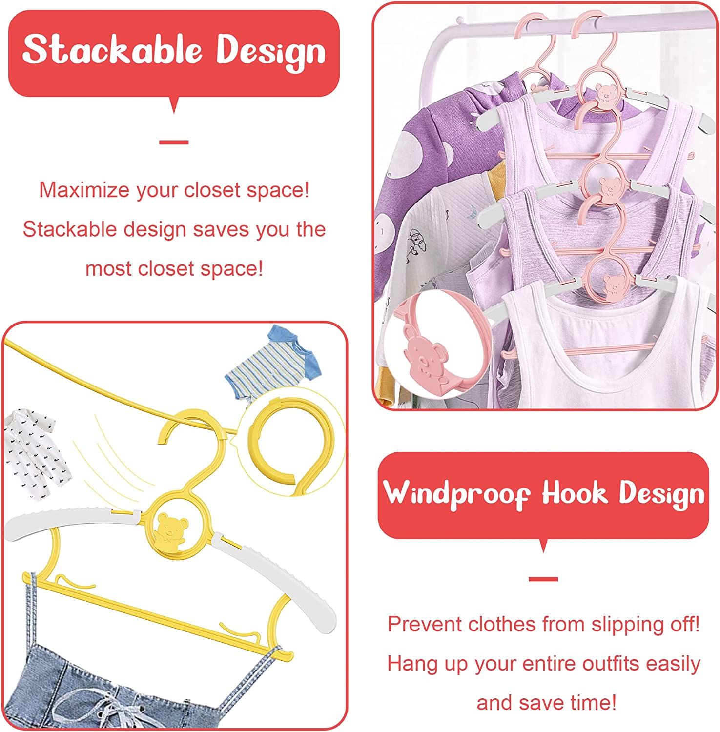 UNTIOR Non-slip Baby Clothes H - Baby Clothing Hanging Rack recension och pris